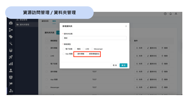資料夾管理_支援資料傳輸、網頁橫幅版位模板